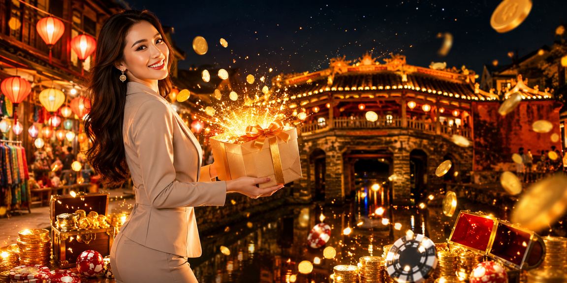 Người dùng thưởng thức cá cược trực tuyến tại chợ đêm Hội An